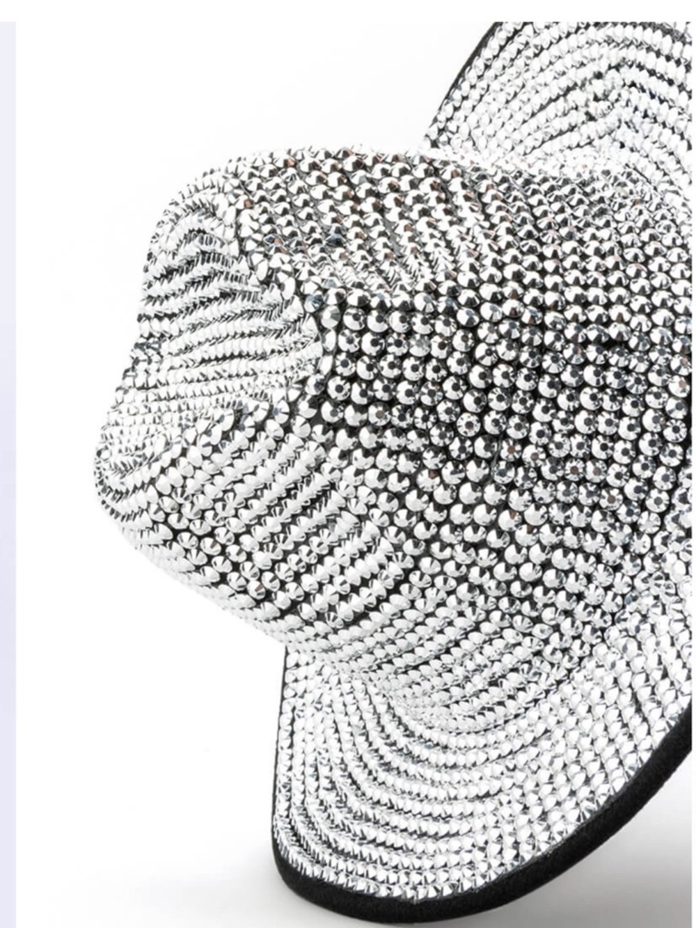 AKIRA Cute Silver & Black Rhinestone Fedora Cowboy Hat Cap Michael Jackson New 🤩 - Picture 5 of 11